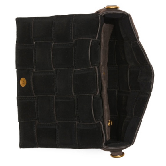 NWT VIOLA CASTELLANI TikTok viral chocolate brown Suede Cassette Crossbody - Picture 7 of 7